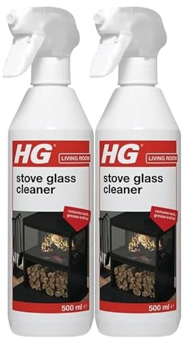 2 x Stove Glass Cleaner - A Foam Stove Window Cleaner for The Easy Removal of soot, Grease and Tar
