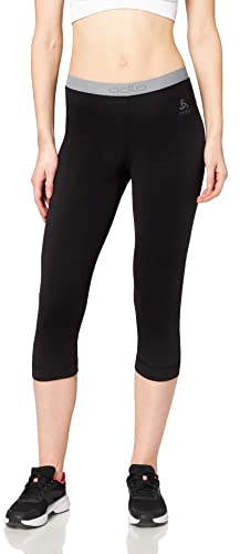 Odlo Damen Funktionsunterwäsche 3/4 Hose 100% MERINO 200 GRAMM, black, L