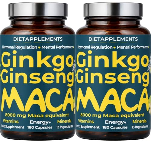 Now in Glass Jar. Advanced Hormone & Energy Complex: Maca Root 4000mg, Ginkgo Biloba, Korean Red Ginseng. Vegetarian Vitamins D3, E, B5, B6, B12, A, Zinc, Folic Acid, Selenium. GMP Certified 2 bottles