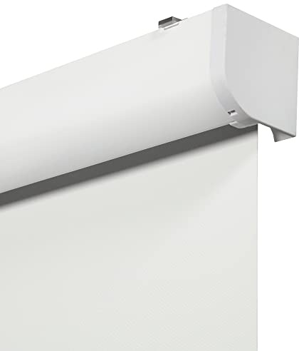 VIEWTEX Tenda a Rullo motorizzata con cassetto Oscurante/Termico Bianco 90 X 190cm - Made in Europe - 5 Anni di Garanzia