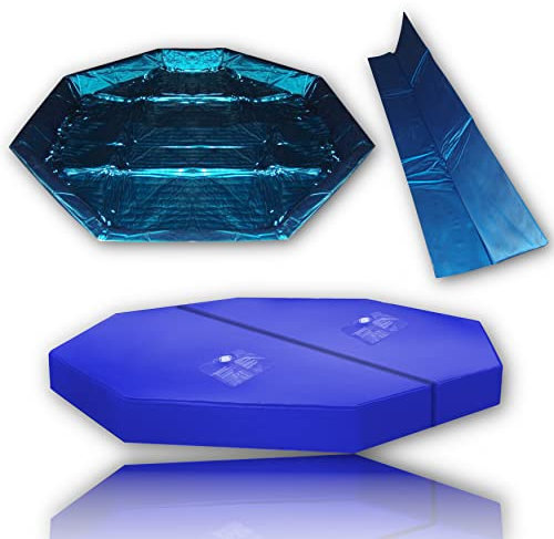 AQUA ROYAL 2 x Wasserkern Dual Softside 8-Eck 240 cm Achteck + Trennwand + Sicherheitsliner (Beruhigung F3)