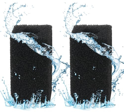 Tararium Lot de 2 éponges filtrantes en mousse bio pour filtre d'aquarium submersible JP-022F/024F Convient aux aquariums d'eau douce ou d'eau salée 5,5 x 5 x 10,4 cm