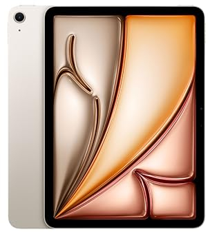 Apple iPad Air 11-inch (M2): Liquid Retina display, 256GB, Landscape 12MP Front Camera/12MP Back Camera, Wi-Fi 6E, Touch ID, All-Day Battery Life - Starlight