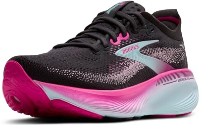 Brooks Women’s Adrenaline GTS 25 Supportive Running & Walking Shoe - Black/Cyber Pink/Iced Aqua - 9.5 Medium