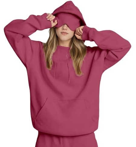 Damhuvtröja huvtröja med integrerad ögonmask bekvämt mode flygplan huva med huva enfärgad travel sweatshirt pullover vinter varm komfort resa flygplansläge huvtröja män