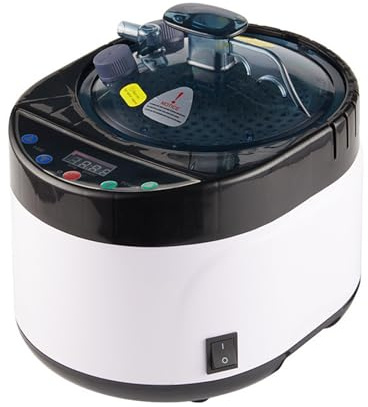 Generatore di vapore per sauna, generatore di vapore per barile di legno, 4 l, 2 kW, accessori per riscaldamento, grande capacità, cabina doccia, per casa, spa, bagno, hotel (nero)
