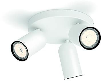 Philips MyLiving 5058331pn GU10 White Point of Illumination – Point Of Light (White, Metal, GU10, 3 Bulb (S), 10 W, 8.2 mm