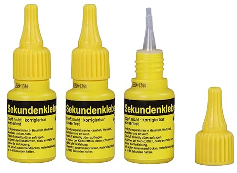 3 x Sekundenkleber GEL 20 g Industriequalität ✓ Atomkleber ✓ Alleskleber ✓ Universalkleber ✓ Blitzkleber ✓von Langlauf Schuhbedarf® … (3 Flaschen)