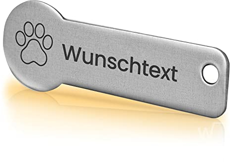 Einkaufswagenlöser ® Personalisiert mit Haustiernamen inkl. Schlüsselfundservice Einkaufswagen/Geschenk für Hundebesitzer