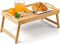 Avilia Bandeja de Desayuno en Cama de bambú con Asas y Patas Plegables, Comer cómodamente en la Cama, 65 x 30 x 23 cm