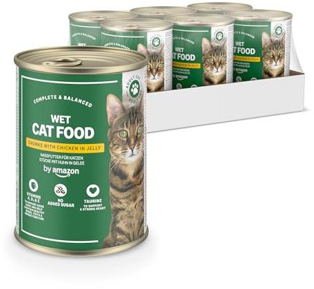 by Amazon Grain-Free Wet Cat Food - Can - Chicken Chunks in Jelly 6x405g