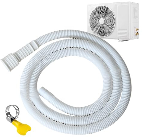 Manguera de desagüe para deshumidificadores, manguera de desagüe para aire acondicionado, manguera de de lavadora, con clip de conexión, para aire acondicionado, lavadora