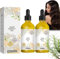 Natürliches Haaröl mit biologischen Rosmarinöl, Rizinusöl, Mandelöl und Arganöl als Haarmaske und Haarkur, Hair Strengthening & Nourishing Serum (2 Stück)