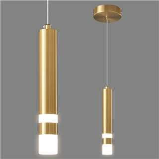 ZPBSJ Moderna Lampada Sospensione Regolabile Altezza LED Oro Mini Lampada Sospensione Kücheninsel Schlafzimmer Tavolo Notturno Piccole Lampade Sospensione(1-Confezione)