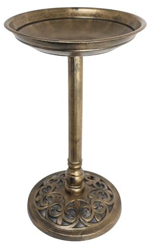 DIVCHI Vasca per uccelli da giardino autoportante per uccelli selvatici Vasca per uccelli selvatici Vasca da bagno con piedistallo per uccelli per esterni, patio, cortile e prato (vasca classica per