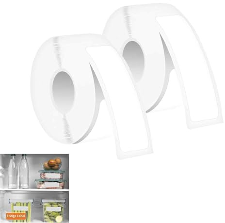 2 Rolls Label Maker Tape, White Thermal Label Tape, Self Adhesive Paper Labels 12mm x 40mm for Office and Home Organization