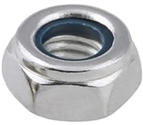 LIUCH DIN985 M2 M2.5 M3 M4 M5 M6 M8 M10 M12 M14 M16 Tuerca blanca, negra, cincada, niquelada, contratuerca antideslizante, autoblocante, tapa de bloqueo(White zinc,M16(5pcs))