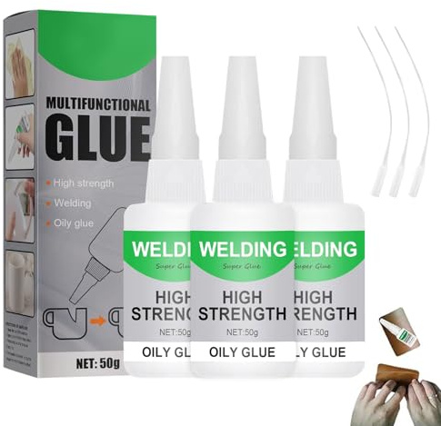 30g Mächtiger Universalkleber, 3pcs 2026 Neu Universal Wasserdichter Superkleber, Schweißen Hochfester Ölkleber, für Kunststoff Metall Keramik Leder Harz, für Haushalt Auto & Werkstatt
