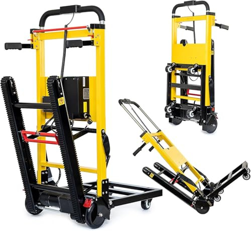 WNRLL Electric Stair Climbing Dolly Powered Electric Stair Climbing Hand Trucks Dolly Cart with Rubber Tracks for Moving Heavy Duty Stair Climber,08