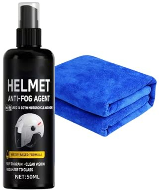 Spray Anti-buée Nano pour Casques de Moto | Protection de casque anti-pluie et déperlante | Améliore la visibilité, prévient la buée, idéal pour navetteurs, les extérieurs, les cyclistes, moto