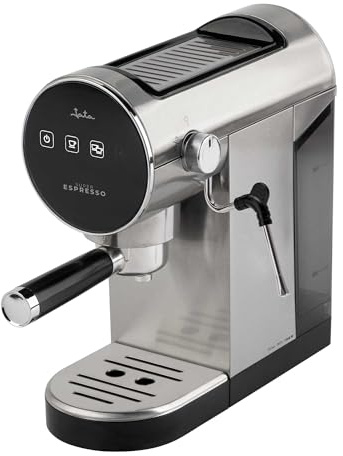 Jata JECA5505 - Cafetera Espresso 20 Bar 1360 W con Pantalla Táctil, Vaporizador de Leche, 1 y 2 Tazas, Depósito 0,9 L, Calienta Tazas, Desconexión Automática