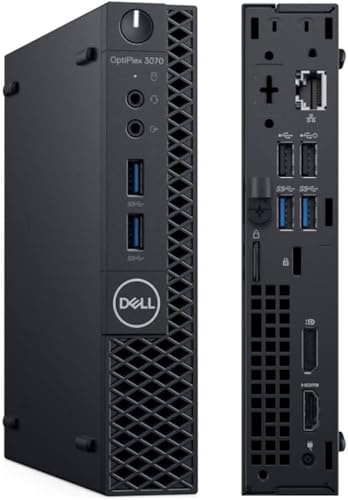 Dell Optiplex 3070 Mini Desktop Computer, Intel Core i3-9100T, 16 GB RAM, 512 GB SSD, WiFi, Bluetooth, Nessuna tastiera e nessun mouse, Windows 11 Pro (ricondizionato)