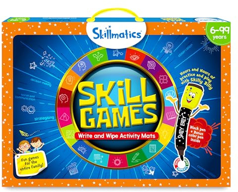 Skillmatics Educational Game : Skill Games | Reusable Activity Mats with 2 Dry Erase Markers | Gifts & Learning Tools for Ages 6 and Up