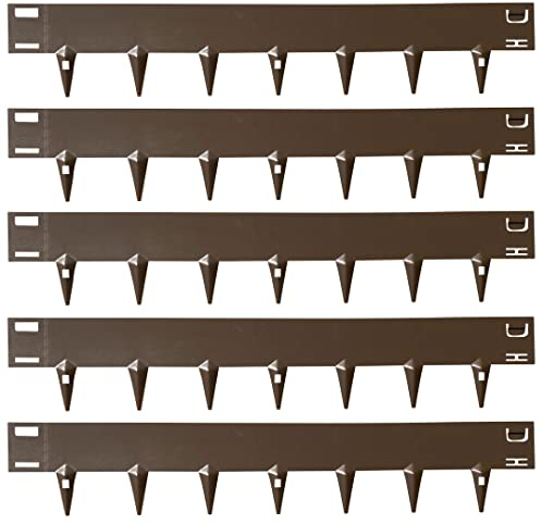 CORE EDGE gräskant | Flexibelt metalldekorerat trädgårdsgränssnitt med en ansiktshöjd på 100 mm | 5 x 1 m, 5 linjära meter (Brun, 100mm)