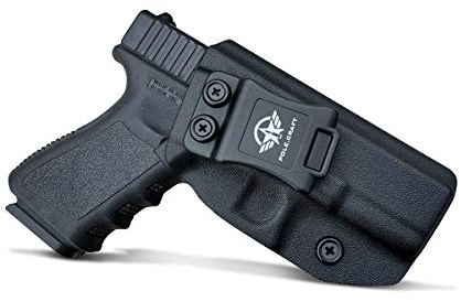 POLE.CRAFT IWB Kydex Holster Fits: Glock 19 19X 25 44 45 (Gen 1 2 3 4 5) & Glock 23 32 (Gen 3 4) Case⎜Inside Waistband Carry⎜G19 G19x G23 G25 G32 G44 G45 Holster⎜Right Hand Draw