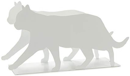Balvi Porte-revues Feline Couleur blanc Pratique et décoratif en forme de chat Fer 21,5 cm