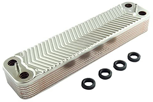 HTS Heat Exchanger Compatible with Worcester Greenstar 30 Si 29 CDi 27 29 30 31 & Junior 28i MK5 & 25 30 CDI Domestic HOT Water 16 Plate Heat Exchanger 87161066850