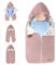 LAWKUL Kinderwagen Decke Neugeborene Wickeldecke Schlafsack Wolle Kinderwagendecke Winter Dick Fleece Schlafsäcke für 0-6 Monate Jungen Mädchen Rosa
