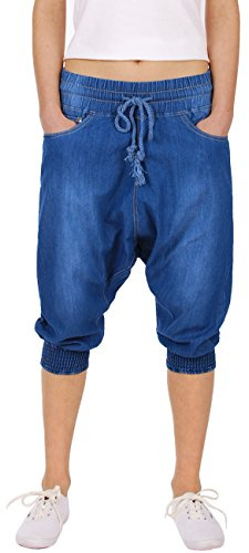 Fraternel Sarouel Pantalon Harem Femme Ample Court
