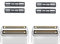 2er-Pack Rasierer-Ersatzfolie und -schneider, kompatibel mit BaBylissPRO Double FXFS2 Rasierer-Ersatzfolie aus Metall (Silver/2pc)