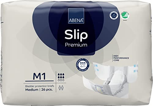 ABENA Slip Premium All-In-One Incontinence Pads For Men & Women, Eco-Labelled - Medium 1, 70-110cm Waist, 2000ml Absorbency, 26PK