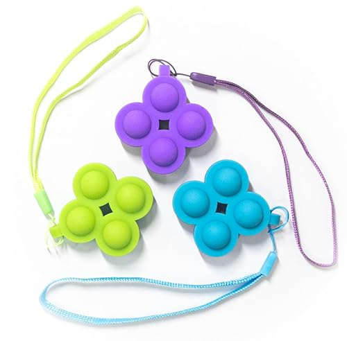 POPI Mini Pop It Fidget Toy - Stress Relief Adult Fidget Popper Toy - Anti Stress Toy for Adults, Teens and Kids (one Random Color)