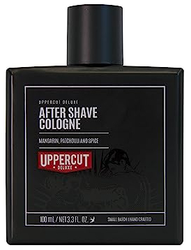 Uppercut Deluxe Aftershave Köln, holzige Basisnoten mit Hinweisen von Mandarine, Patchouli und Gewürzen, geeignet für empfindliche Haut, 100 ml