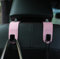 Qirc Auto-Haken, Leder Aufbewahrung Organizer mit 2 Taschen,Universal Auto Rcksitz Kopfsttze Aufhnger, Tasche fr Handtaschen und Einkaufstaschen (Pink)