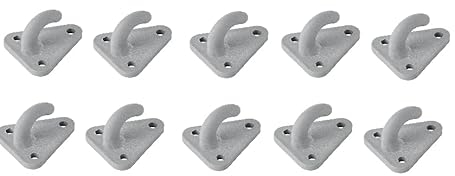 Set of 10-30 Three-Hole Tarpaulin Hooks Made of Plastic Net Hooks Fixing Hooks Tension Hooks Lashing Eye 45 x 39 mm Ideal for Trailer Net Tarpaulin Load Securing Taillift (Pack of 10)