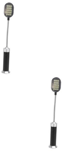 OSALADI Lampada Da Tavolo Portatile Nera Senza Batteria 2 Pezzi Per Barbecue Da Esterno 15 Led Con Magnete