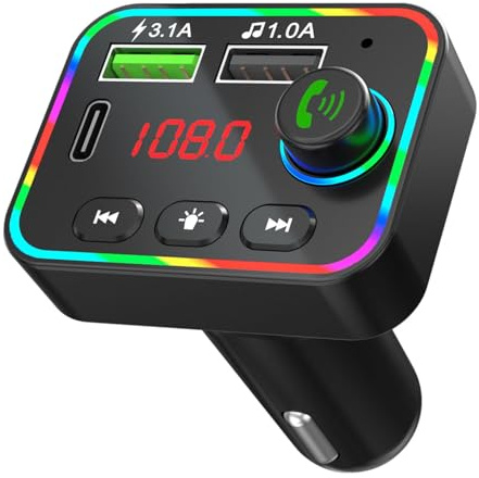 Bil FM-sändare, bilradiosändare, FM-radioadapter - radiomottagare med