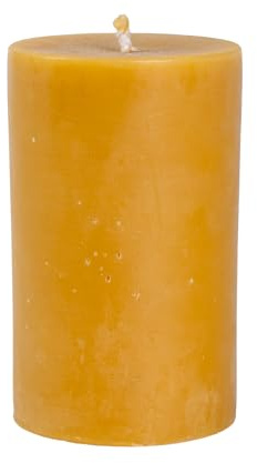BeesWax World Bougies piliers en cire d'abeille - Fabriquées à la main en cire d'abeille 100% naturelle - Sans fumée et combustion longue avec mèche en coton (M1 : env. 10,5 x 6,5 cm)