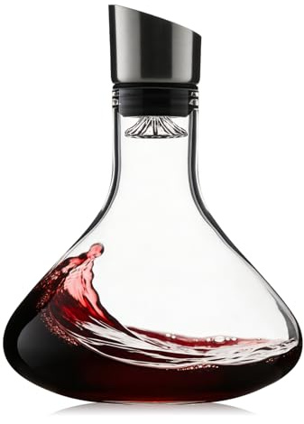 Vindecanter, Rödvinsdecanter med Vinluftning, Vin Decanter Kristallglas Dekanterare, Decanter med Integrerad Luftsprutare, Dekantör för Svärföräldrar och Vinälskare (1500 ml)