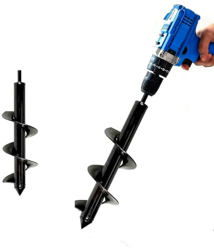 Planting Auger Drill Bit for Garden – 10cm Diameter x 30cm Deep Hole Digger – Fits Any 3/8” Drill – Ideal for Bulbs, Seedlings, Stakes & Raised Beds – Effort-Saving Spiral Planter Tool