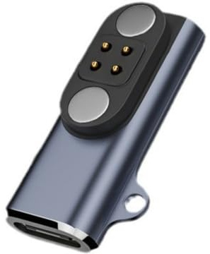 Hangsu Cabezal de carga de auriculares de conducta ósea, fuerte fijación magnética USB tipo C a conector de 4 pines, adaptador de conector de alta eficiencia, fuerte fijación magnética