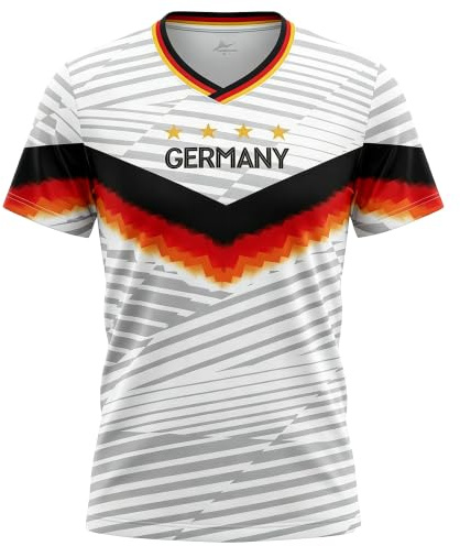 2026 W-M fotbollskopp damer tröja t-tröjor slim fit fanshirt kortärmad andas sport casual träning fotbollströja t-shirt jersey topp kvinnor fotbollströjor, Tyskland, L