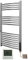 Greened House Electric Chrome 600W x 1000H Curved Towel Rail + Timer and Room Thermostat New Bathroom Towel Radiator