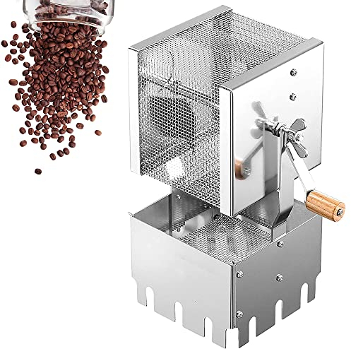 MNSSRN Tostatore Manuale di Fagioli, Torrefattore Manuale di caffè A Gas, Torrefattore di caffè Domestico, Adatto per Caffetterie/Famiglie