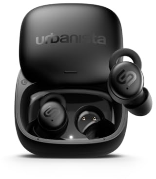 Urbanista Porto mini sovhörlurar sömnhörlurar, brusreducerande hörlurar, sidosovare, 27 timmars uppspelning, justerbar sömntimer, bekväm platt design, Bluetooth 5.4, 3 EQ-läge