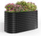 Xbro Huerto Urbano Ovalado con Malla Protectora, Jardinera Elevada de Metal Antióxido 160x80x80 cm, Bancal de Cultivo para Verduras, Flores y Hierbas, para Jardín Terraza Exterior
